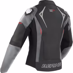 Bering Snap Veste en cuir/textile pour femme, noir-gris, taille 38 pour Femmes