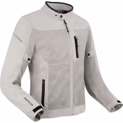 Bering Ozone Veste textile de moto, argent, taille M pour Hommes