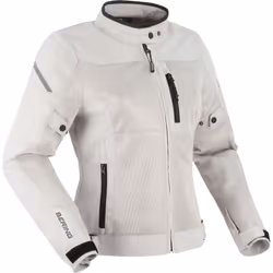 Bering Ozone Veste textile de moto pour femmes, argent, taille 36
