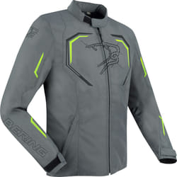 Bering Dundy veste textile de moto imperméable, gris-jaune, taille 3XL pour Hommes