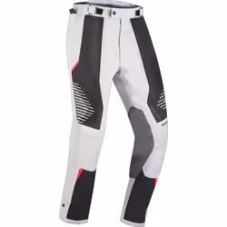 Bering Bakundu Pantalon textile moto, noir-gris-rouge, taille XL pour Hommes