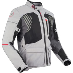 Bering Bakundu veste textile de moto imperméable, noir-gris-rouge, taille 3XL pour Hommes