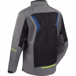 Bering Bakundu veste textile de moto imperméable, noir-gris-bleu, taille 2XL pour Hommes