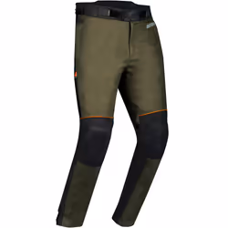 Bering Zephyr Pantalon textile de moto imperméable, vert-brun, taille 4XL pour Hommes