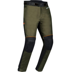 Bering Zephyr Pantalon textile de moto imperméable, vert-brun, taille 4XL pour Hommes
