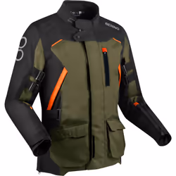 Bering Zephyr veste textile de moto imperméable, noir-brun, taille M pour Hommes