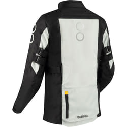 Bering Zephyr veste textile de moto imperméable, noir-gris, taille XL pour Hommes