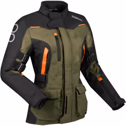 Bering Zephyr veste textile de moto pour dames imperméable à l’eau, noir-brun, taille 36 pour Femmes