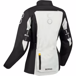 Bering Zephyr veste textile de moto pour dames imperméable à l’eau, noir-gris-jaune, taille 40 pour Femmes