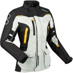 Bering Zephyr veste textile de moto pour dames imperméable à l’eau, noir-gris-jaune, taille 42 pour Femmes
