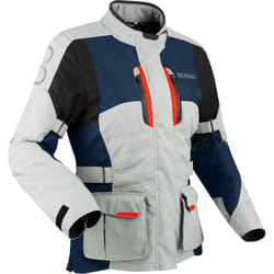 Bering Siberia imperméable dames moto textile veste, gris-rouge-bleu, taille 44 pour Femmes