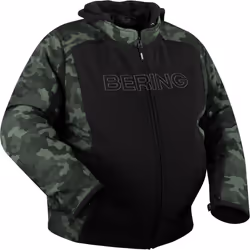 Bering Davis King Size veste textile de moto imperméable, noir-multicolore, taille 2XL pour Hommes
