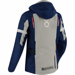 Bering Austral GTX veste textile de moto imperméable, gris-rouge-bleu, taille M pour Hommes