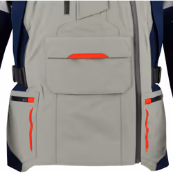 Bering Austral GTX veste textile de moto imperméable, gris-rouge-bleu, taille 3XL pour Hommes