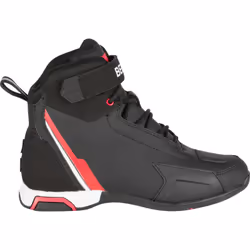 Bering Jag Chaussures de moto imperméables, noir-blanc-rouge, taille 40 pour Hommes