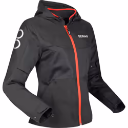 Bering Profil Veste textile de moto pour femmes, noir-rouge, taille 48