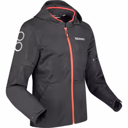 Bering Profil Veste textile de moto, noir-rouge, taille 4XL pour Hommes