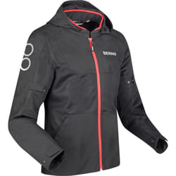 Bering Profil Veste textile de moto, noir-rouge, taille XL pour Hommes