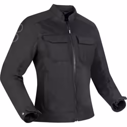 Bering Rafal Veste de moto textile pour femmes, noir, taille 42