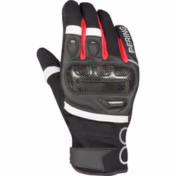 Bering Raid Gants de moto, noir-blanc-rouge, taille M pour Hommes