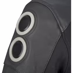 Bering Radial Veste de moto en cuir/textile, noir-blanc, taille M pour Hommes