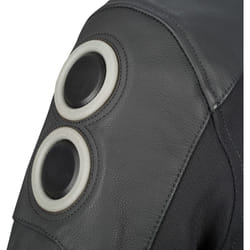 Bering Radial Veste de moto en cuir/textile, noir-blanc, taille M pour Hommes