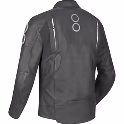 Bering Radial Veste de moto en cuir/textile, noir-blanc, taille XL pour Hommes