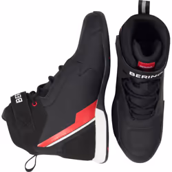 Bering Jag imperméable Chaussures de moto pour femmes, noir-blanc-rouge, taille 37 - Vue supplémentaire 4