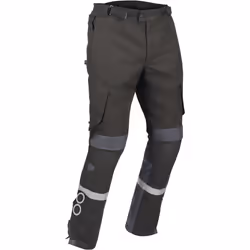 Bering Halifax 17353 Pantalon textile de moto imperméable, noir-gris, taille M pour Hommes