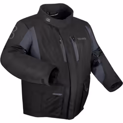 Bering Siberia King Size Veste textile de moto imperméable, noir-gris, taille 4XL pour Hommes