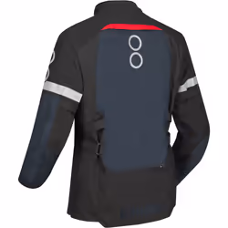Bering Halifax 17353 Veste textile de moto imperméable, noir-gris-rouge, taille 3XL pour Hommes