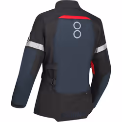 Bering Halifax 17353 imperméable dames moto textile veste, noir-gris-rouge, taille 38 pour Femmes