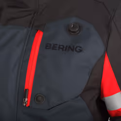 Bering Halifax 17353 imperméable dames moto textile veste, noir-gris-rouge, taille 40 pour Femmes - Vue supplémentaire 5