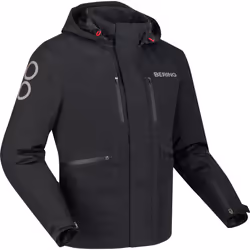 Bering Barstow Veste textile de moto imperméable, noir, taille 4XL pour Hommes
