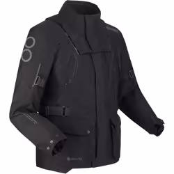 Bering Lakefield GTX Veste textile de moto imperméable, noir, taille L pour Hommes