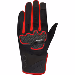 Bering Breeze Mesh Gants de moto, noir-rouge, taille XL pour Hommes