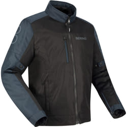 Bering Cronos Veste textile de moto Ripstop imperméable, noir-gris, taille 2XL pour Hommes