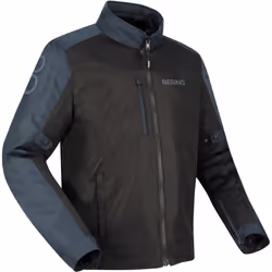 Bering Cronos Veste textile de moto Ripstop imperméable, noir-gris, taille 2XL pour Hommes