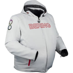 Bering Warwick King Size Veste textile de moto imperméable, gris-rouge, taille 5XL pour Hommes