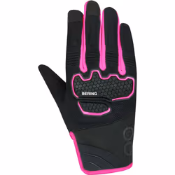 Bering Breeze Mesh Gants de moto pour femmes, noir-rose, taille L