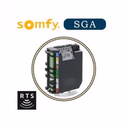 Boitier électronique RTS Somfy pour SGA 4100 - 4300 - 5000 - 6000 et AR 400. Portail double battant Remplace ce modèle : Ouve ...
