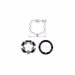 Description générale Kit roue + couronne Somfy 9410400 conçu pour une intégration optimale avec un moteur de diamètre 50 mm d ...
