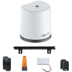 1246289 - Motorisation de portail coulissant Freevia Essential rts - Livrée avec 2 télécommandes Keypop, feu clignotant, 4m de crémaillère et