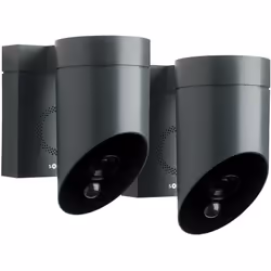 Pack de 2 Somfy Outdoor Camera 2, caméras de surveillance extérieures Grise Caméra de surveillance extérieure avec sirène (11 ...