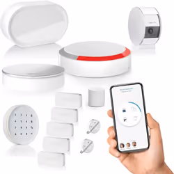 Somfy Home Alarm Advanced Pack vidéo, alarme maison connectée Inclus 1 sirène extérieure de 112 dB, 1 sirène intérieure de 10 ...