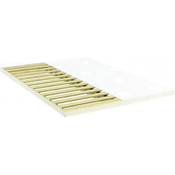 Sommier - BULTEX - Extra-plat 70x190cm - 14 lattes en bois massif - Finition tissu jacquard