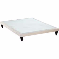 Sommier à lattes EPEDA 90x190 extra plat - Structure en bois massif - 14 lattes multiplis - Blanc