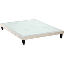 Sommier à lattes EPEDA 90x190 extra plat - Structure en bois massif - 14 lattes multiplis - Blanc