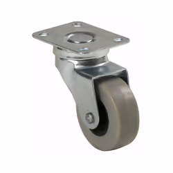 Roulage souple et silencieux. Non tachant idéal pour présentoir et mobilier léger. Moyeu lisse. Chape en acier estampé zingué ...