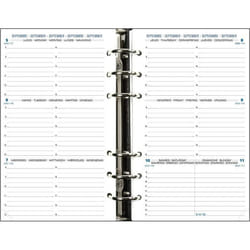 Recharge Exatime 17 - Septembre à Décembre - 1 semaine sur 2 pages horizontales - Blanc